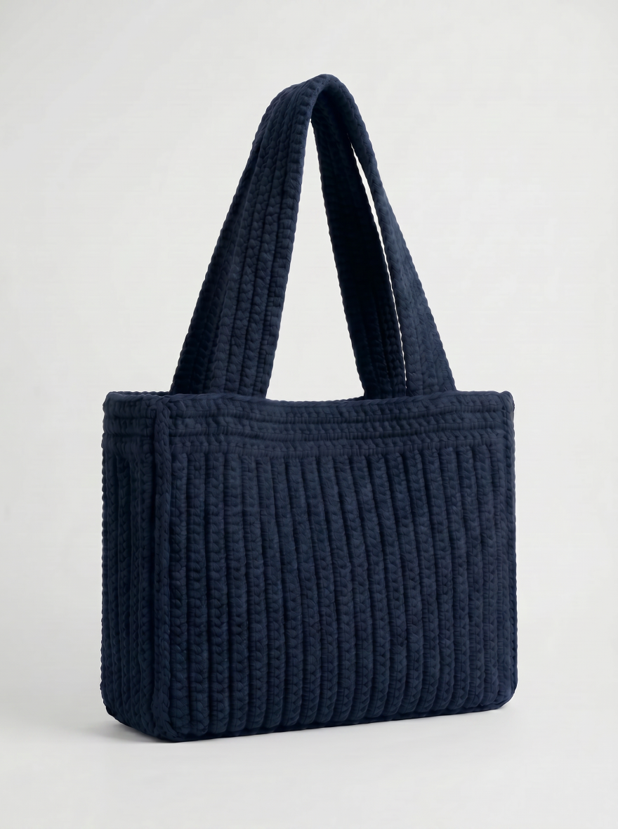 Beige Bubble Tote